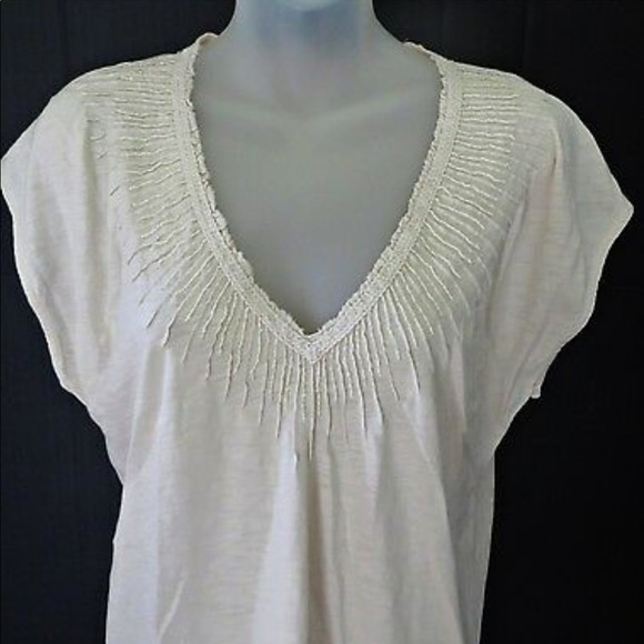 J. Crew Cap Sleeve Beaded Top Women’s Size XS - Picture 3 of 11
